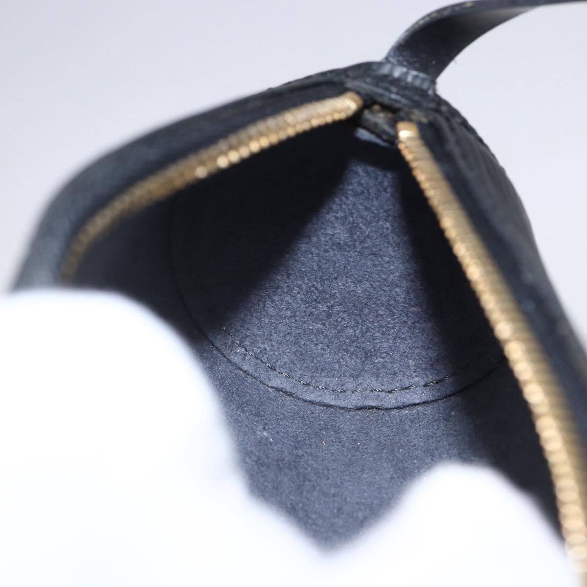 LOUIS VUITTON Epi Soufflot Pouch Black LV Auth yk19611