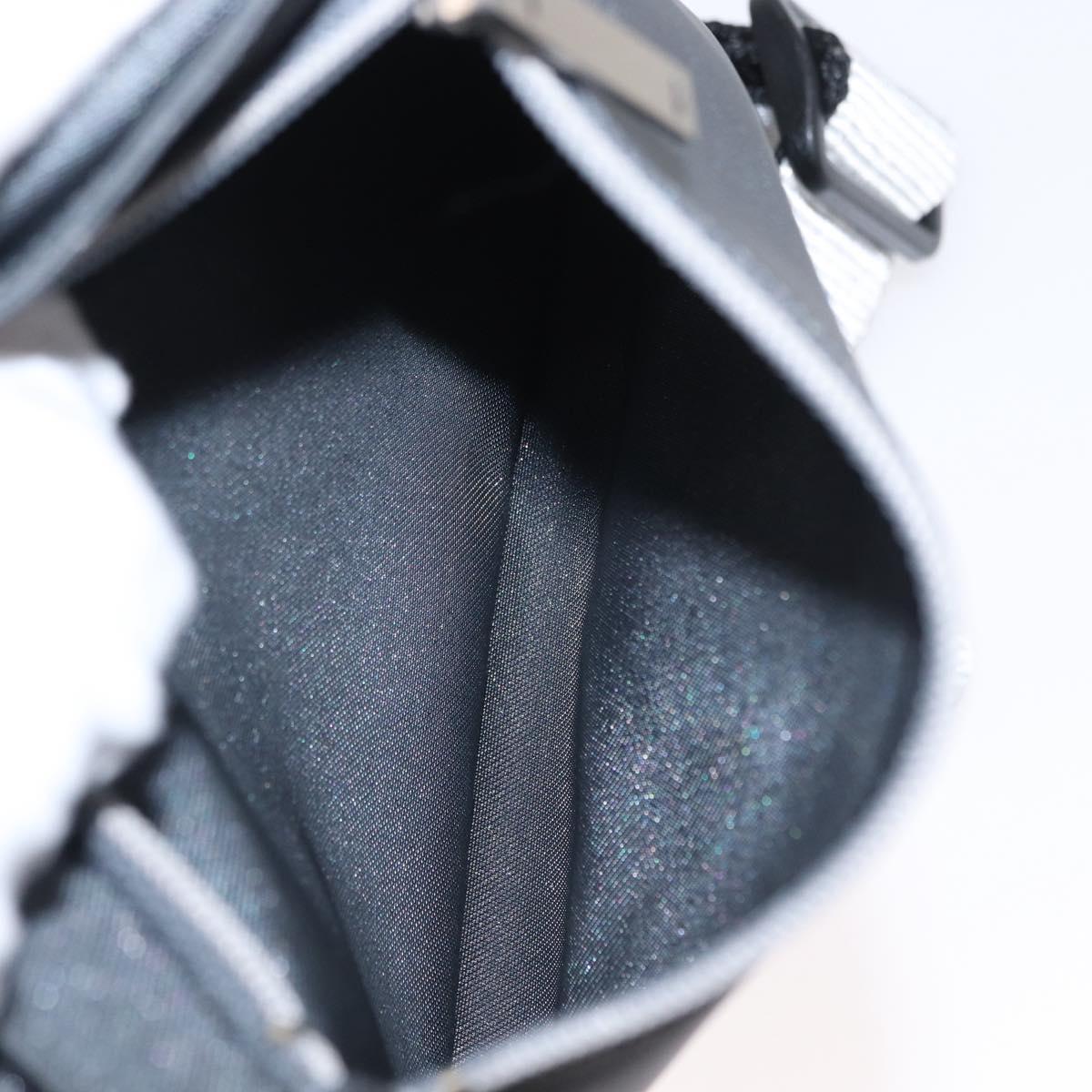 CHANEL Sports Line Waist bag Nylon Gray Silver CC Auth yk19613