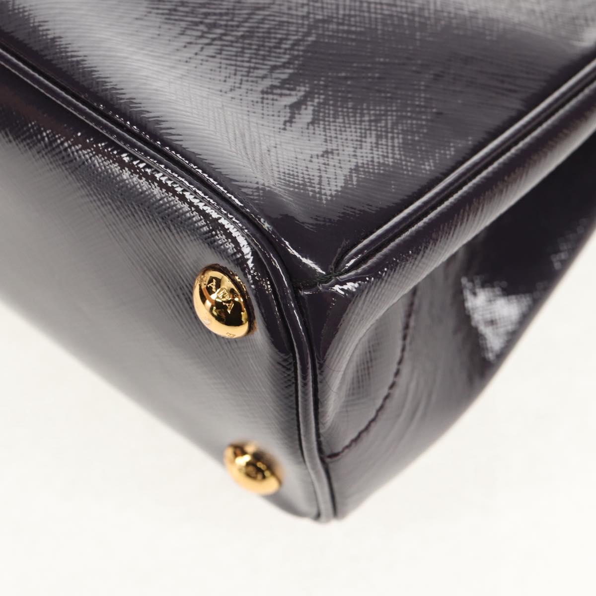 PRADA Galleria Hand Bag Safiano leather 2way Purple Gold BN2316 Auth yk19618V