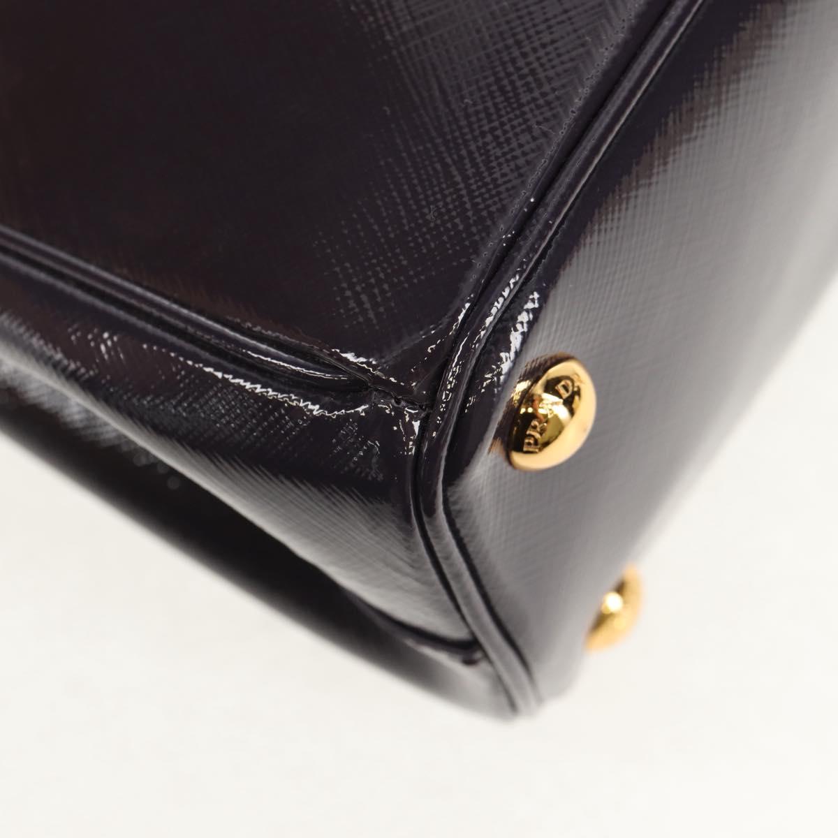 PRADA Galleria Hand Bag Safiano leather 2way Purple Gold BN2316 Auth yk19618V