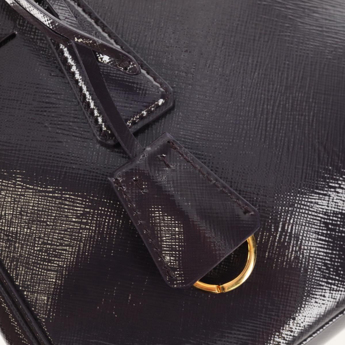 PRADA Galleria Hand Bag Safiano leather 2way Purple Gold BN2316 Auth yk19618V