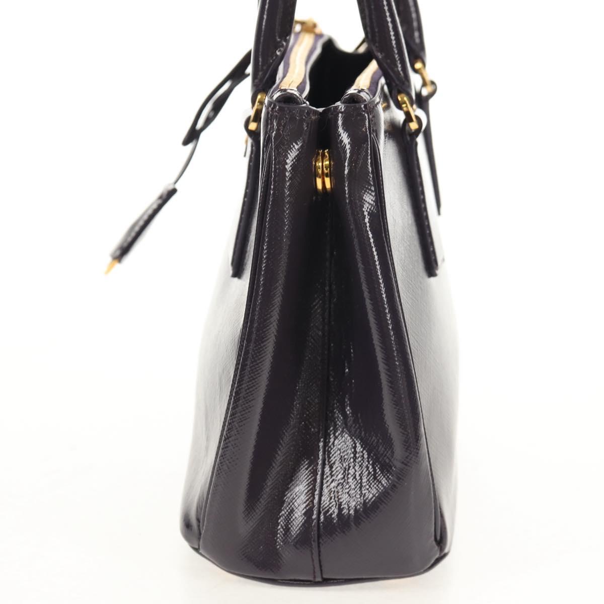 PRADA Galleria Hand Bag Safiano leather 2way Purple Gold BN2316 Auth yk19618V
