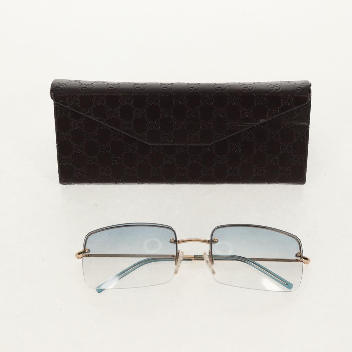 GUCCI Sunglasses metal Blue Auth yk19621V