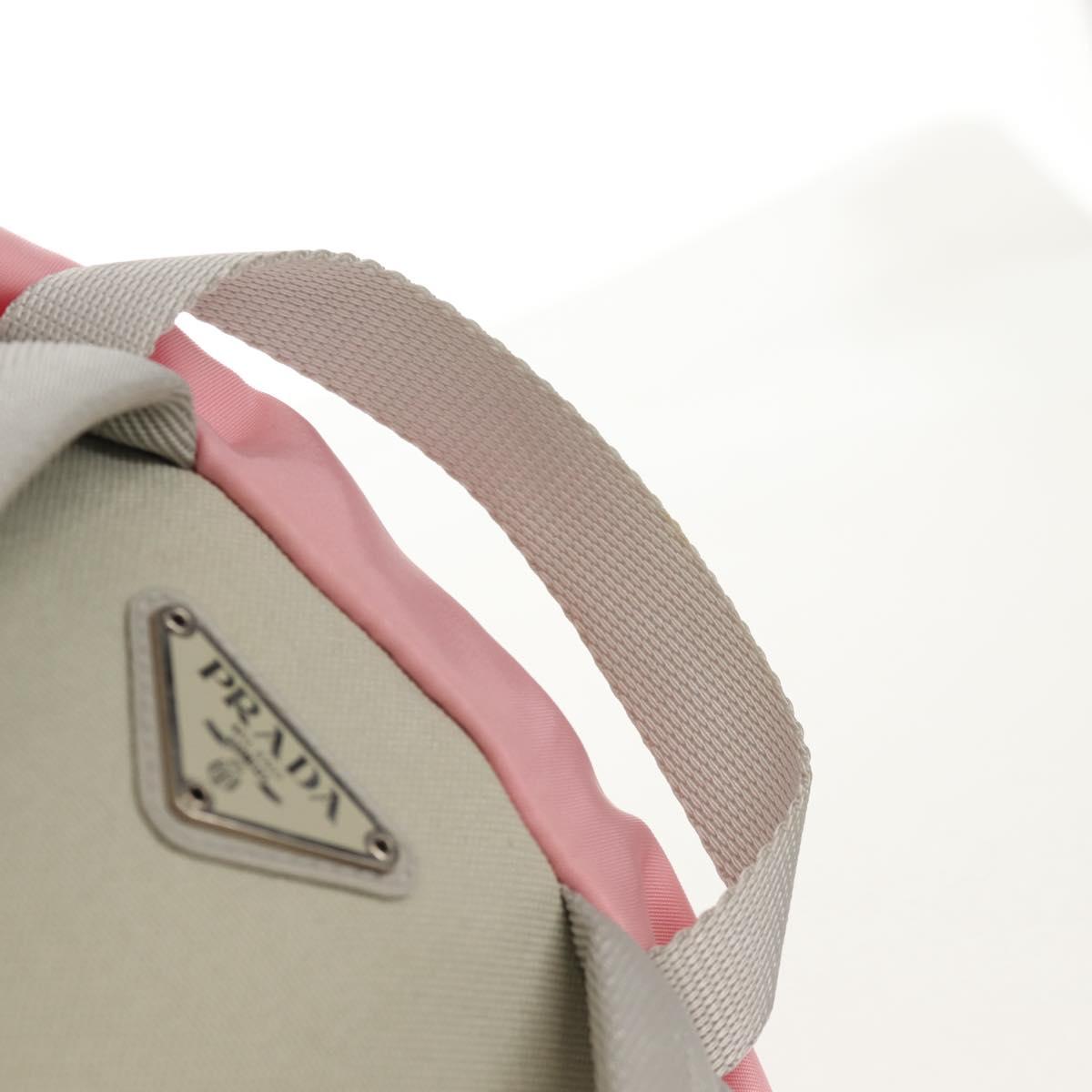 PRADA Backpack Nylon Pink Silver Auth yk19623V