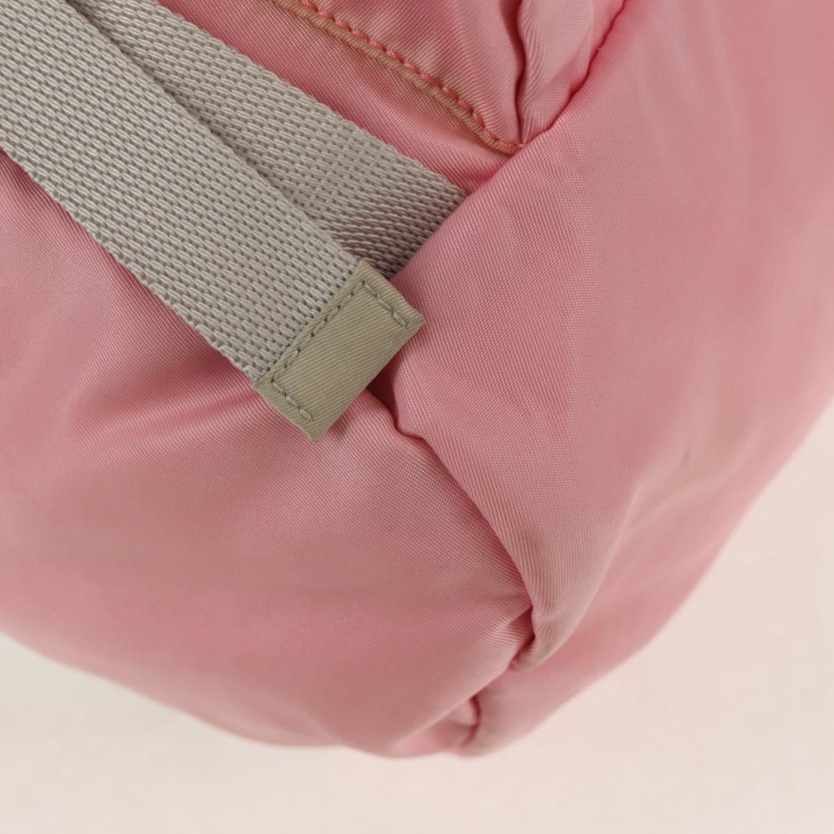 PRADA Backpack Nylon Pink Silver Auth yk19623V