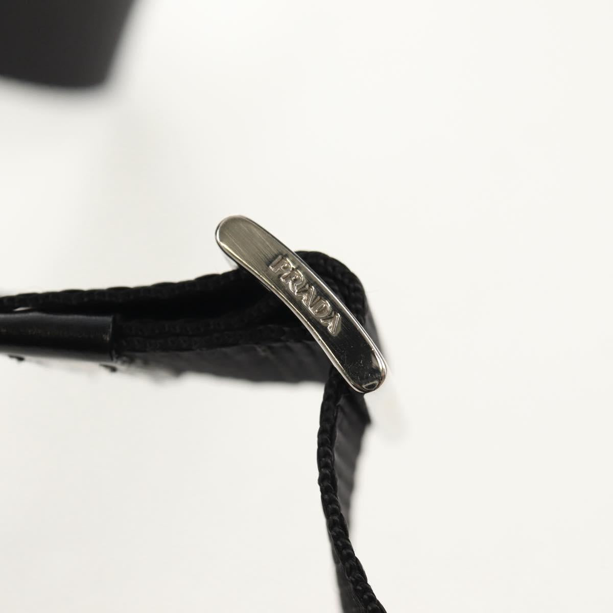 PRADA Shoulder Bag Nylon Black Silver Auth yk19625V