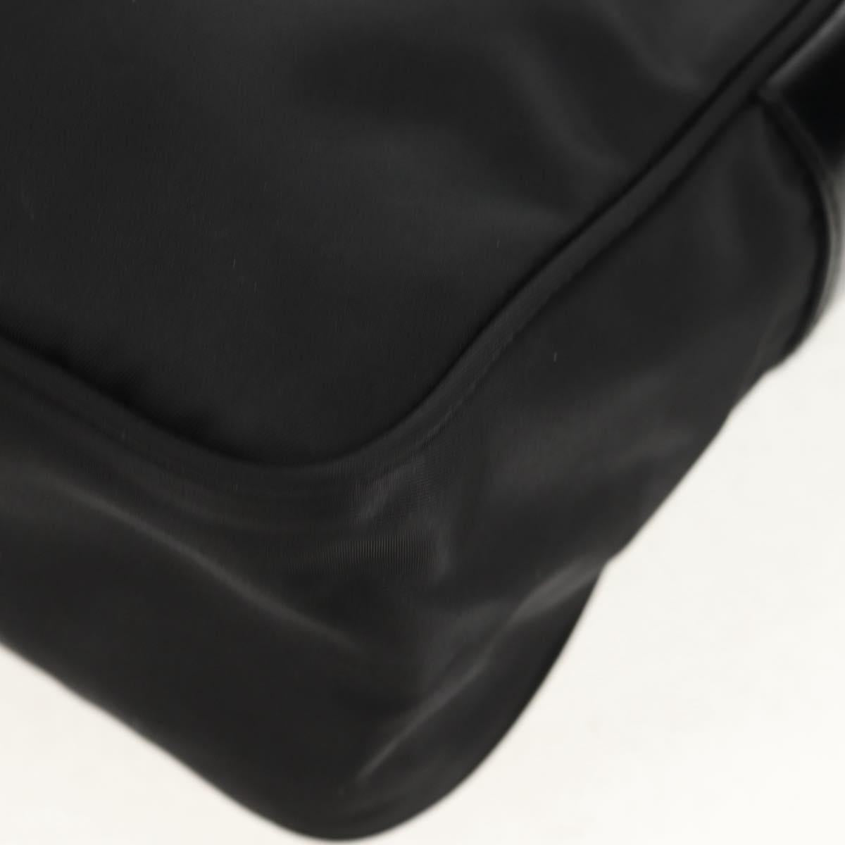 PRADA Shoulder Bag Nylon Black Silver Auth yk19625V