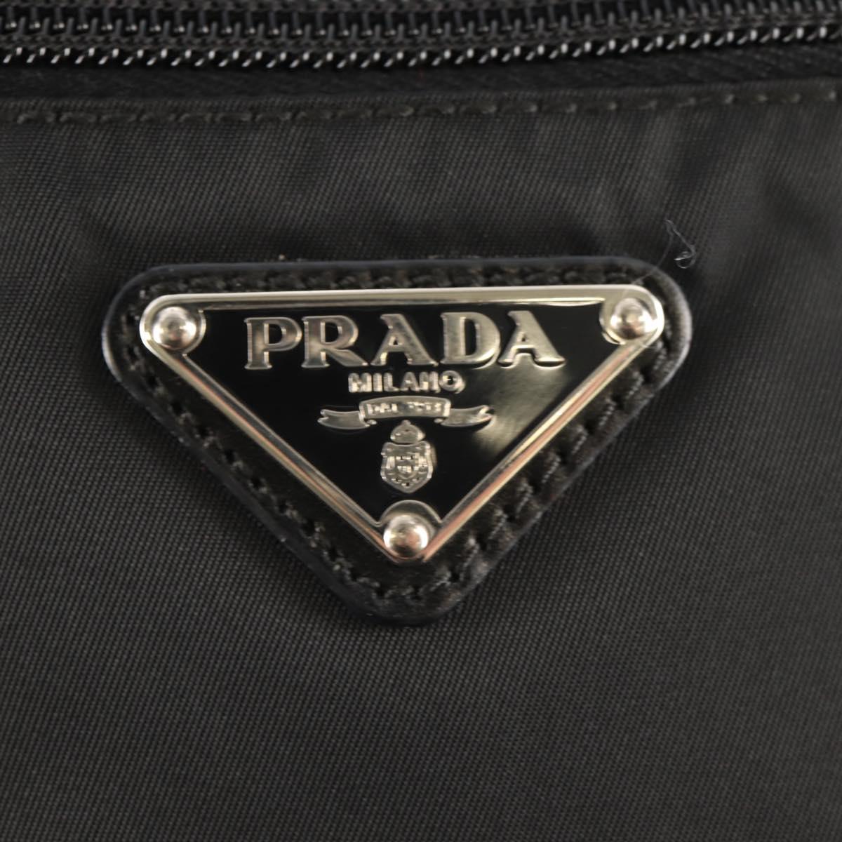 PRADA Shoulder Bag Nylon Black Silver Auth yk19625V