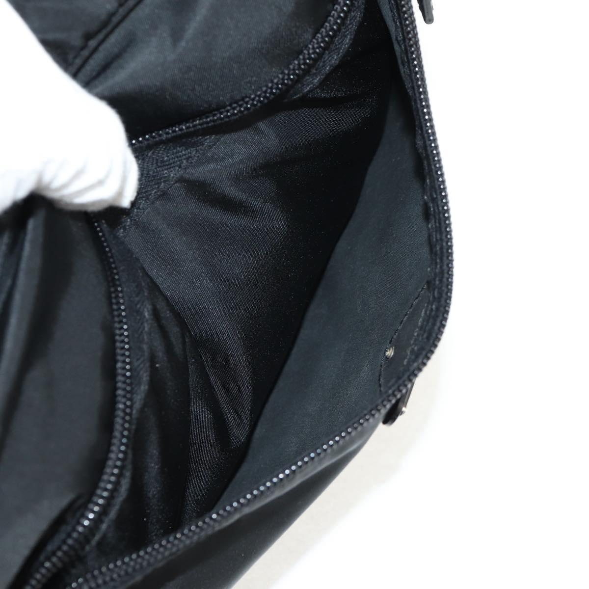 PRADA Shoulder Bag Nylon Black Silver Auth yk19625V