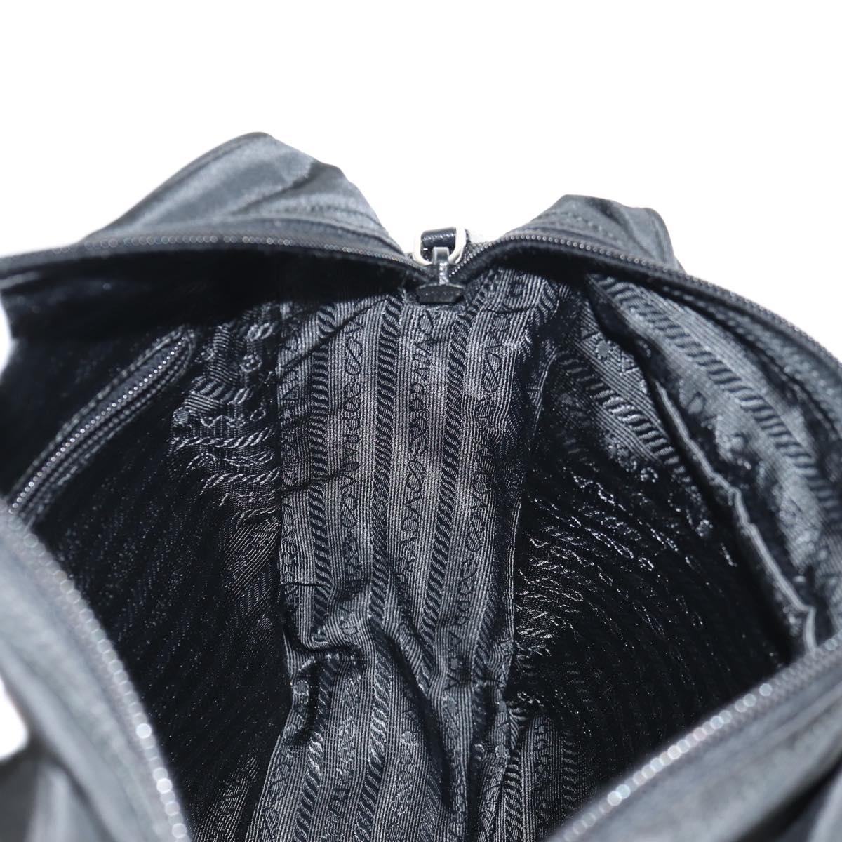 PRADA Shoulder Bag Nylon Black Silver Auth yk19625V
