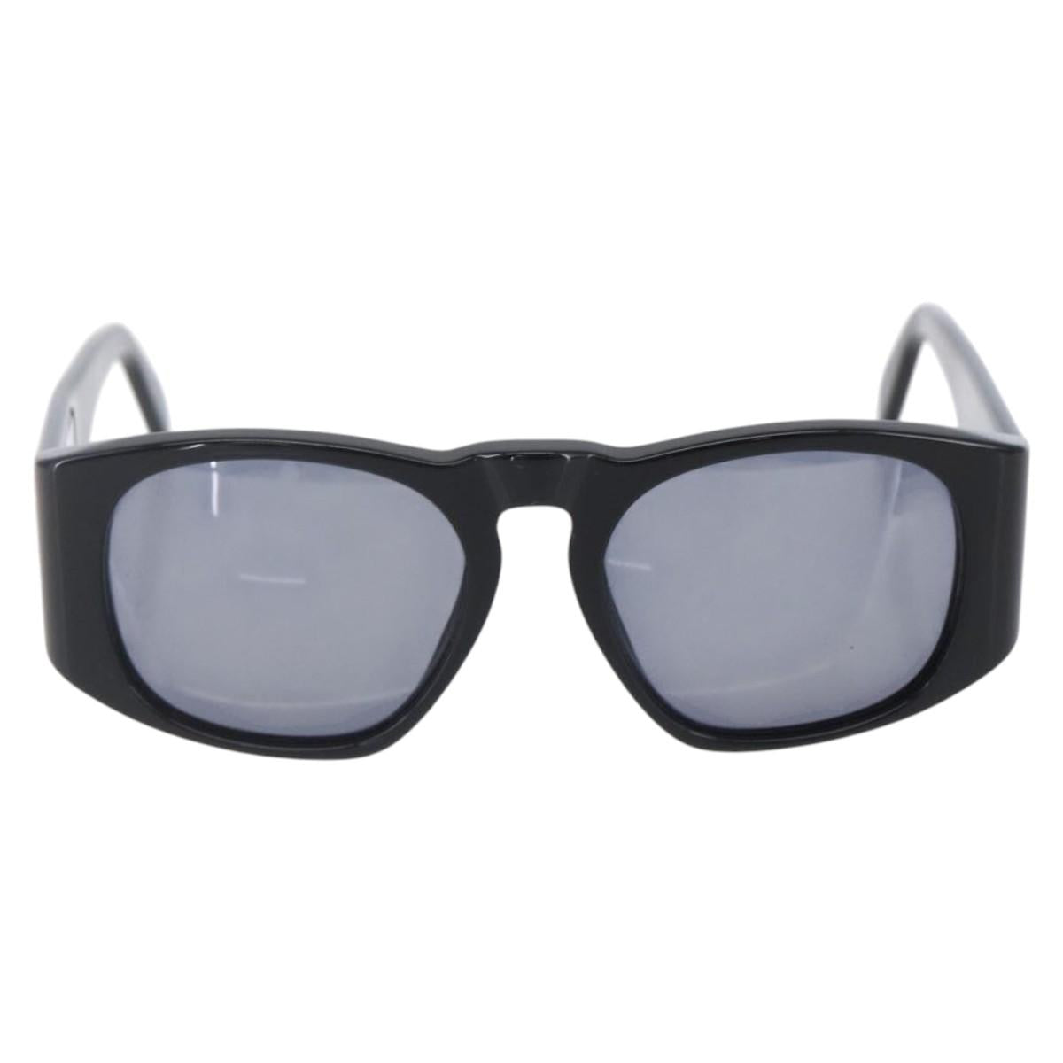 CHANEL Sunglasses Plastic Black CC Auth yk19628