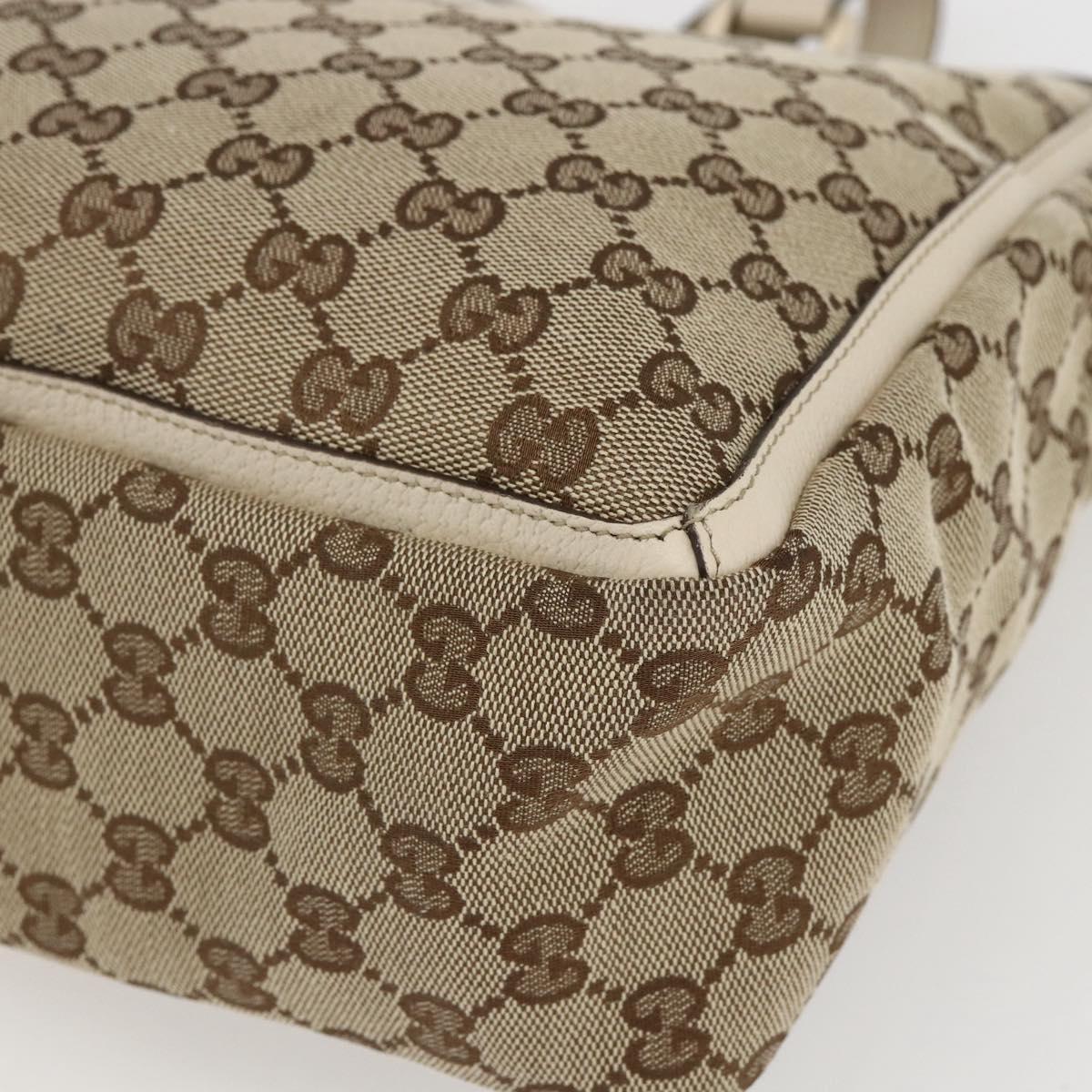 GUCCI GG Canvas Abbey Tote Bag Beige Gold 146247 Auth yk19639V