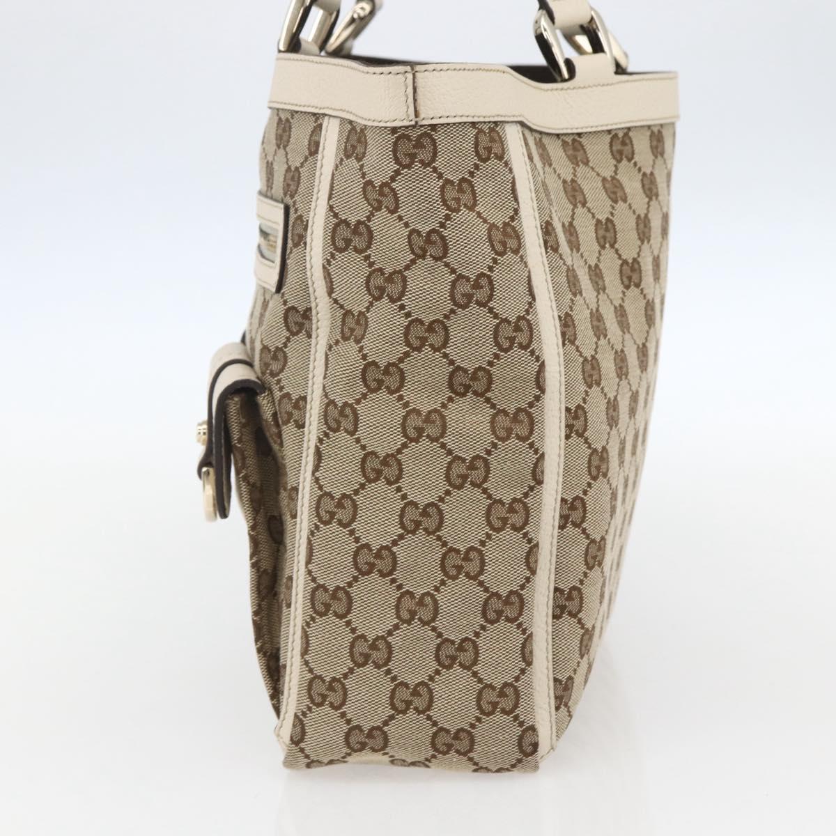 GUCCI GG Canvas Abbey Tote Bag Beige Gold 146247 Auth yk19639V