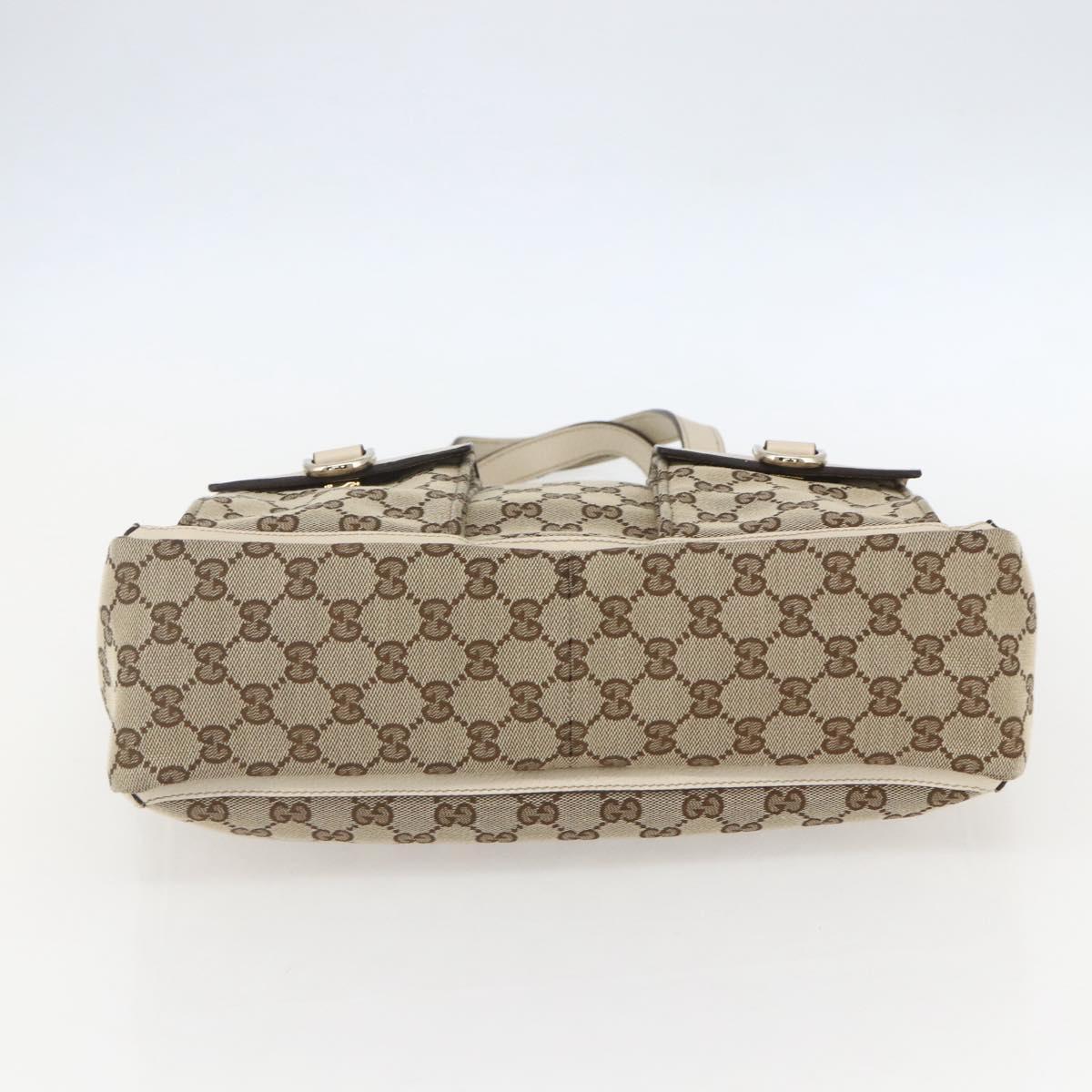 GUCCI GG Canvas Abbey Tote Bag Beige Gold 146247 Auth yk19639V