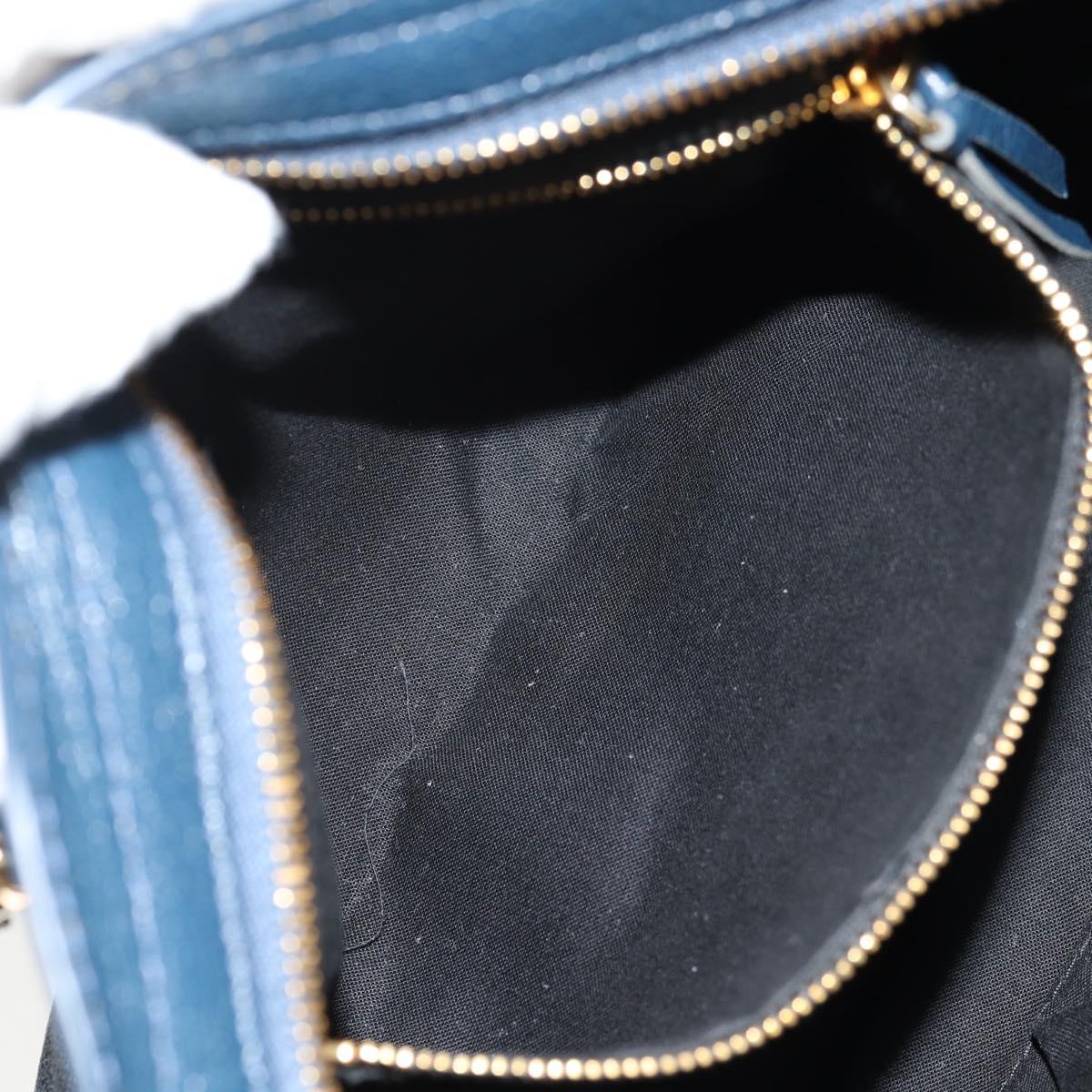 BALENCIAGA Metallic Edge City Hand Bag Leather Navy Gold 432831 Auth yk19642M