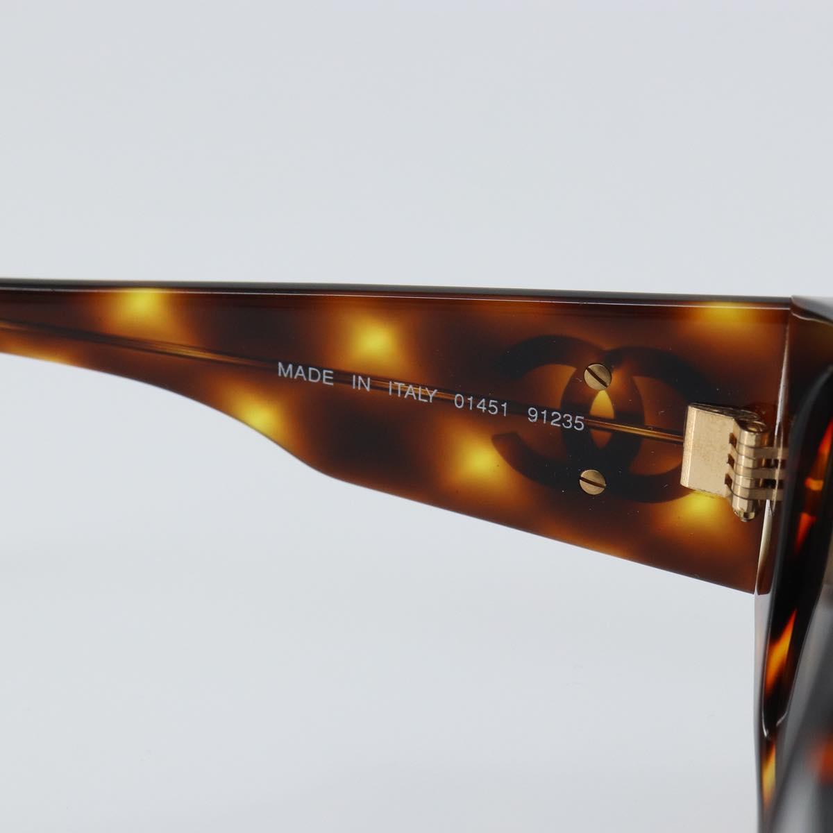 CHANEL Sunglasses plastic Brown CC Auth yk19645V
