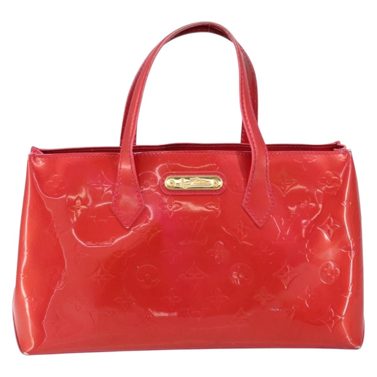LOUIS VUITTON Vernis Wilshire Boulevard Bag Rose Pop M93643 LV Auth yk19648