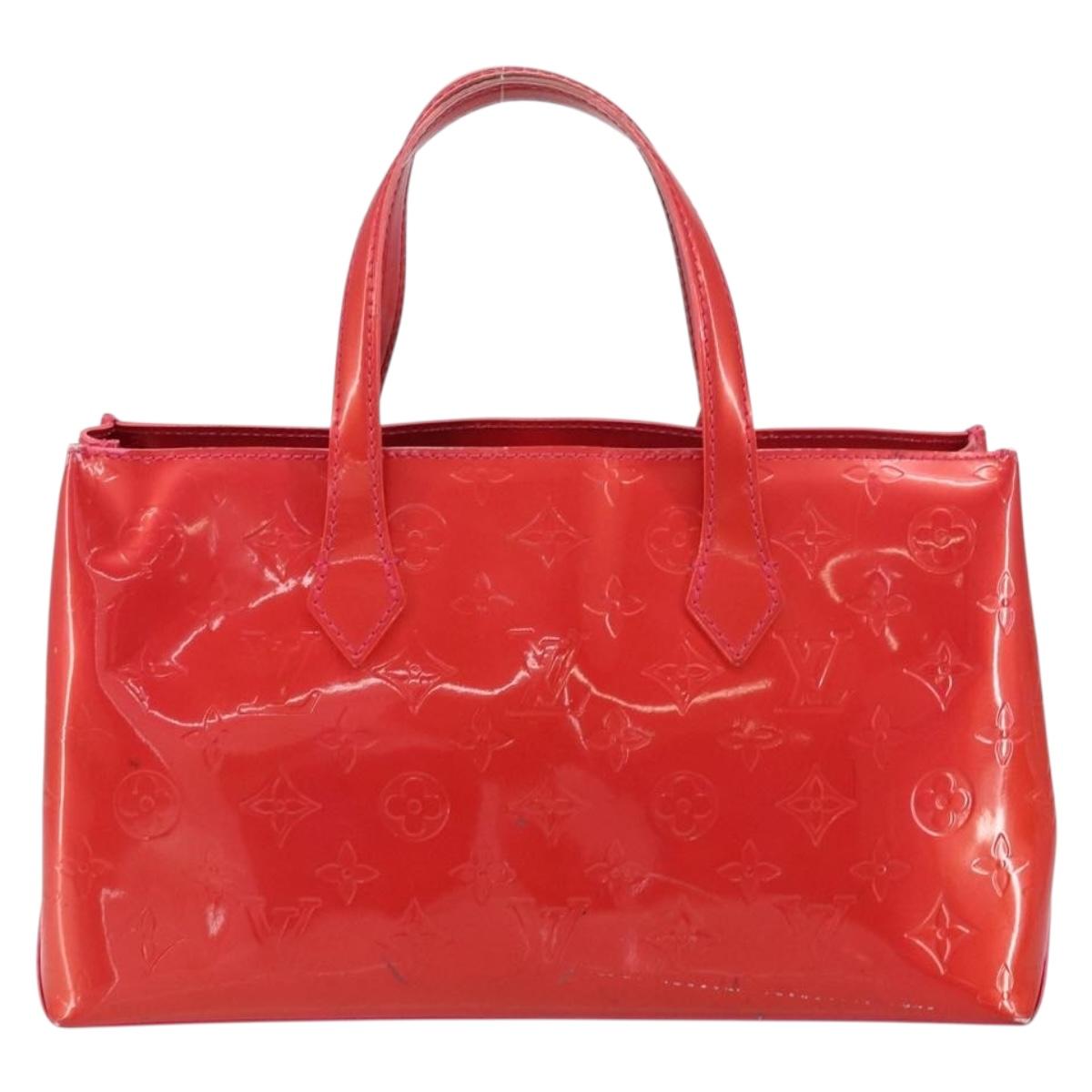 LOUIS VUITTON Vernis Wilshire Boulevard Bag Rose Pop M93643 LV Auth yk19648