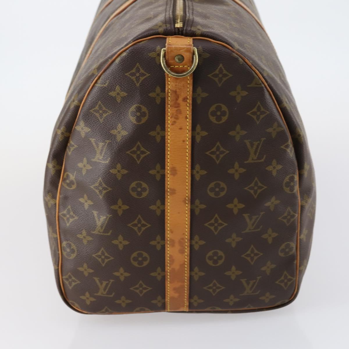 LOUIS VUITTON Monogram Keepall Bandouliere 60 Boston Bag M41412 LV Auth yk19653