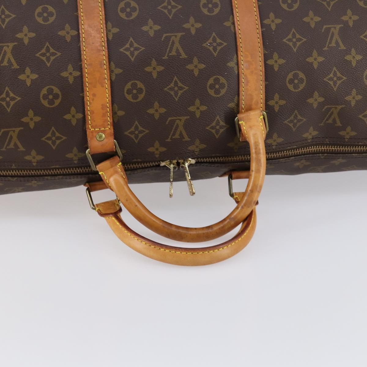 LOUIS VUITTON Monogram Keepall Bandouliere 60 Boston Bag M41412 LV Auth yk19653