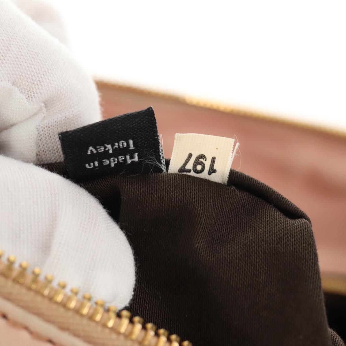 Miu Miu Chain Hand Bag Leather plastic 2way Pink Gold Auth yk19659