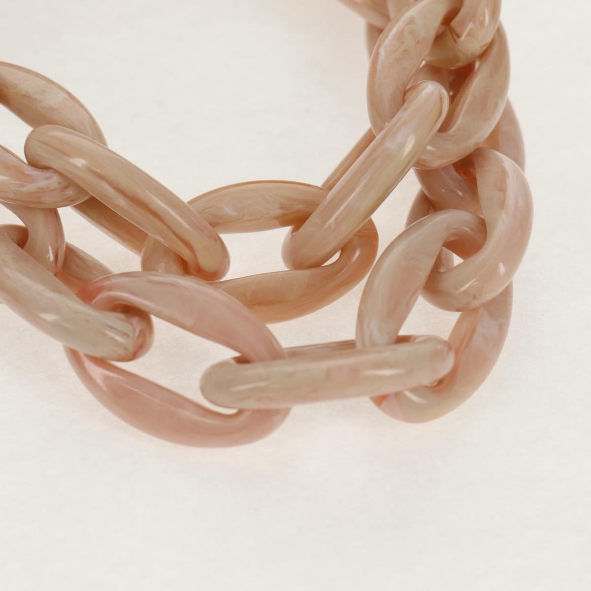 Miu Miu Chain Hand Bag Leather plastic 2way Pink Gold Auth yk19659