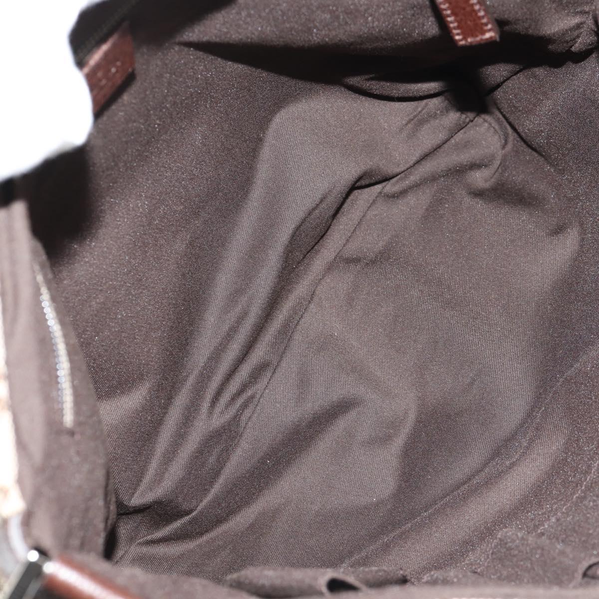 GUCCI GG Canvas Shoulder Bag Beige Silver 146236 Auth yk19669V