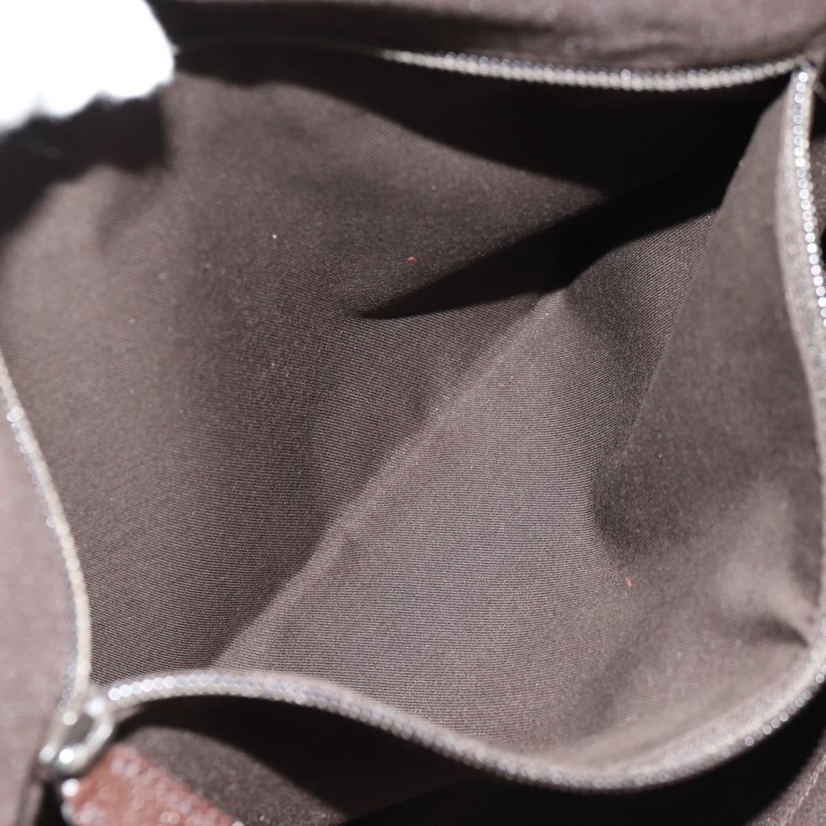 GUCCI GG Canvas Shoulder Bag Beige Silver 146236 Auth yk19669V