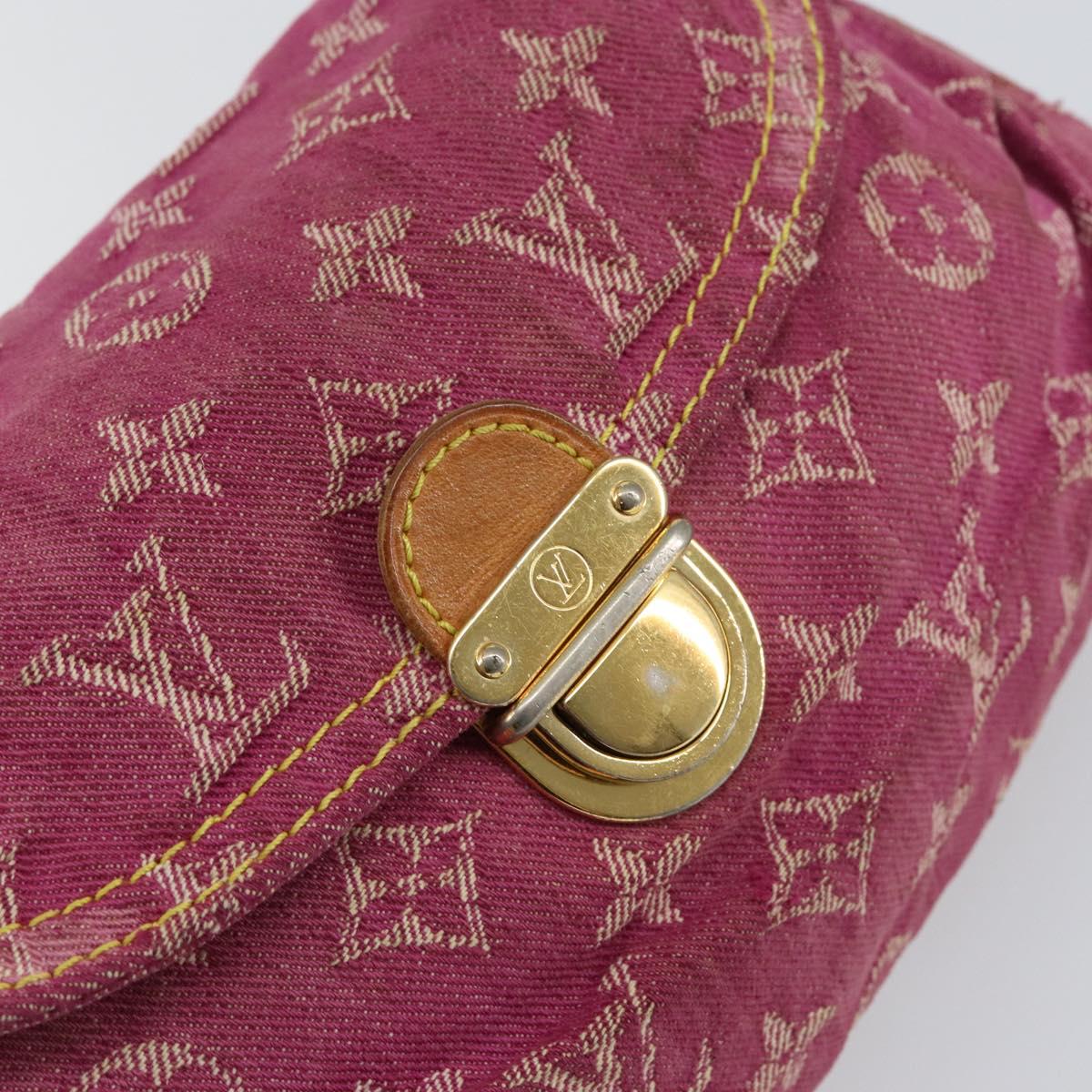 LOUIS VUITTON Monogram Denim Mini Preity Bag Pink M95216 LV Auth yk19674