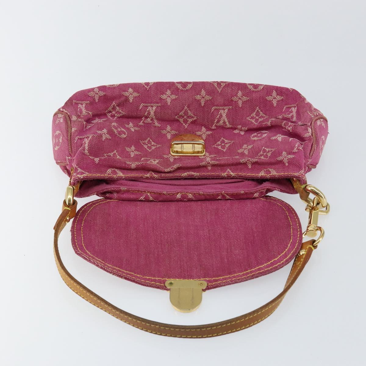 LOUIS VUITTON Monogram Denim Mini Preity Bag Pink M95216 LV Auth yk19674