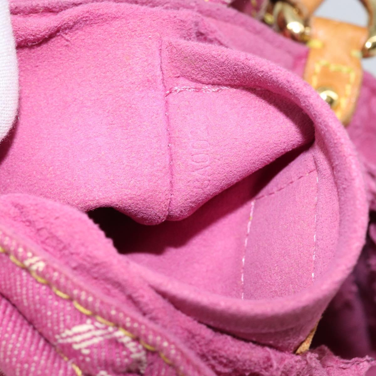 LOUIS VUITTON Monogram Denim Mini Preity Bag Pink M95216 LV Auth yk19674