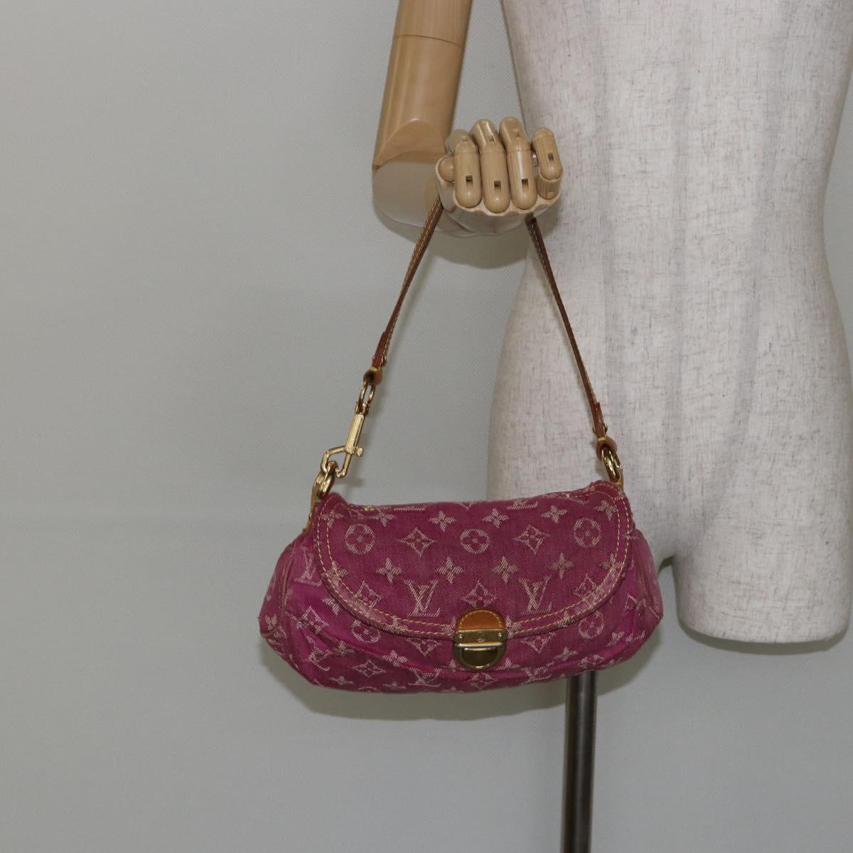 LOUIS VUITTON Monogram Denim Mini Preity Bag Pink M95216 LV Auth yk19674