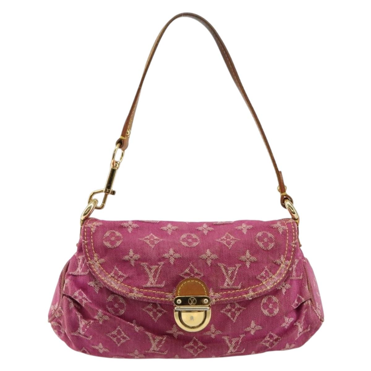 LOUIS VUITTON Monogram Denim Mini Preity Bag Pink M95216 LV Auth yk19674