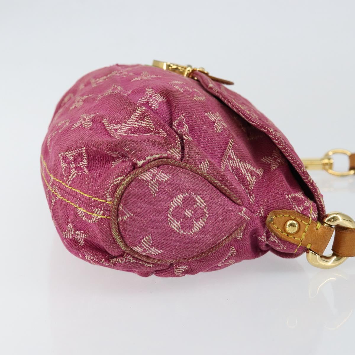 LOUIS VUITTON Monogram Denim Mini Preity Bag Pink M95216 LV Auth yk19674