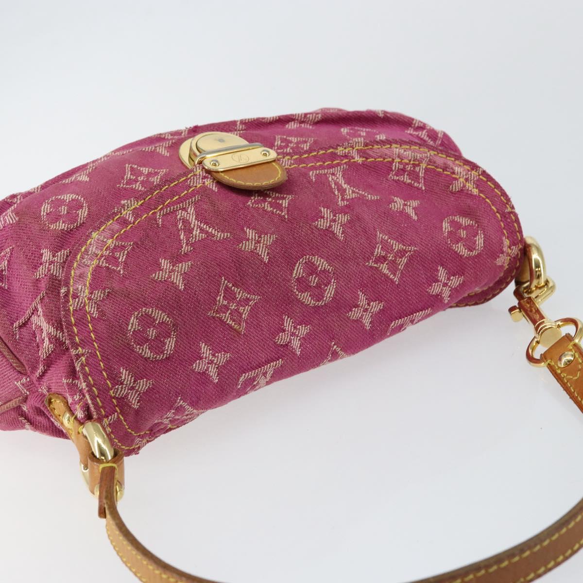 LOUIS VUITTON Monogram Denim Mini Preity Bag Pink M95216 LV Auth yk19674