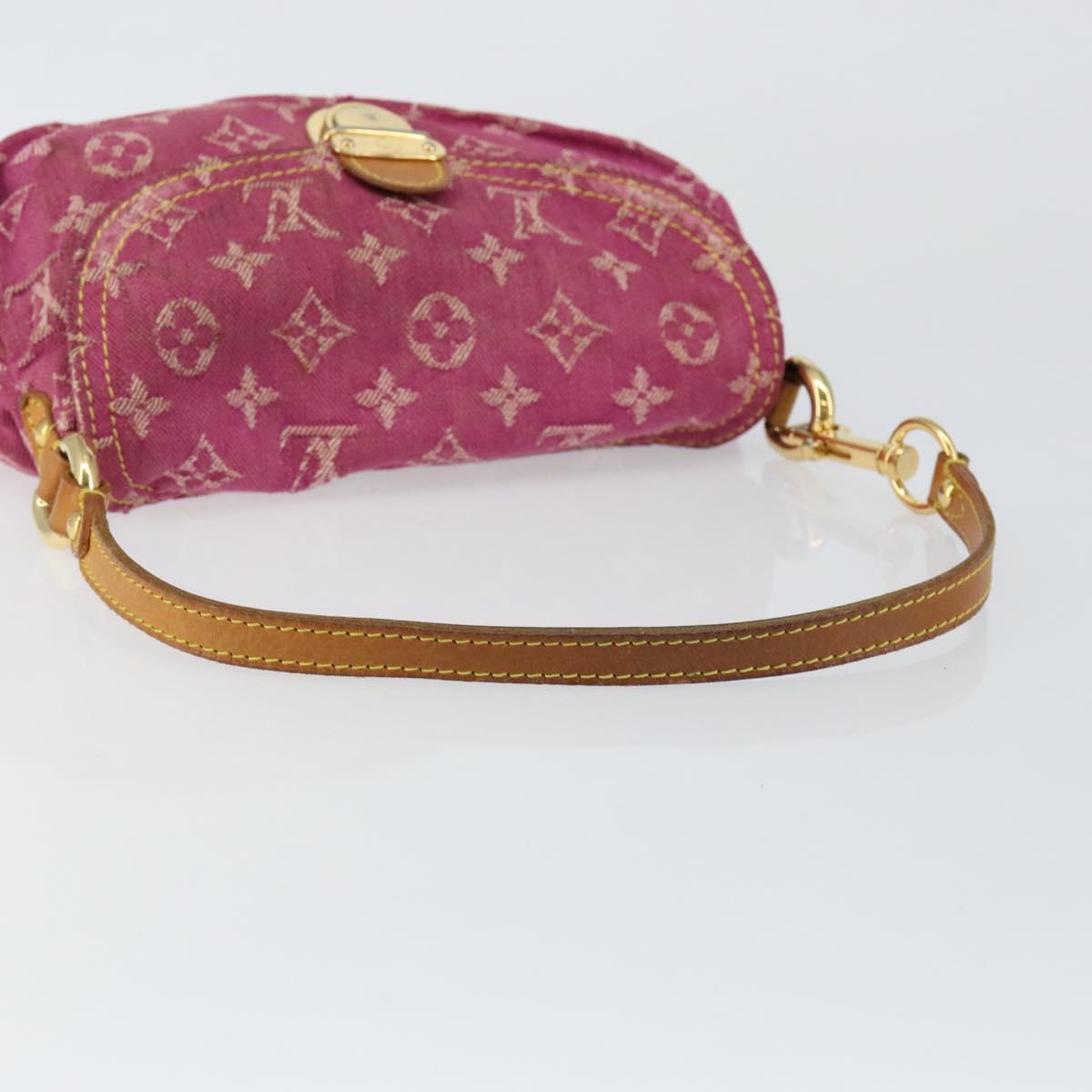 LOUIS VUITTON Monogram Denim Mini Preity Bag Pink M95216 LV Auth yk19674