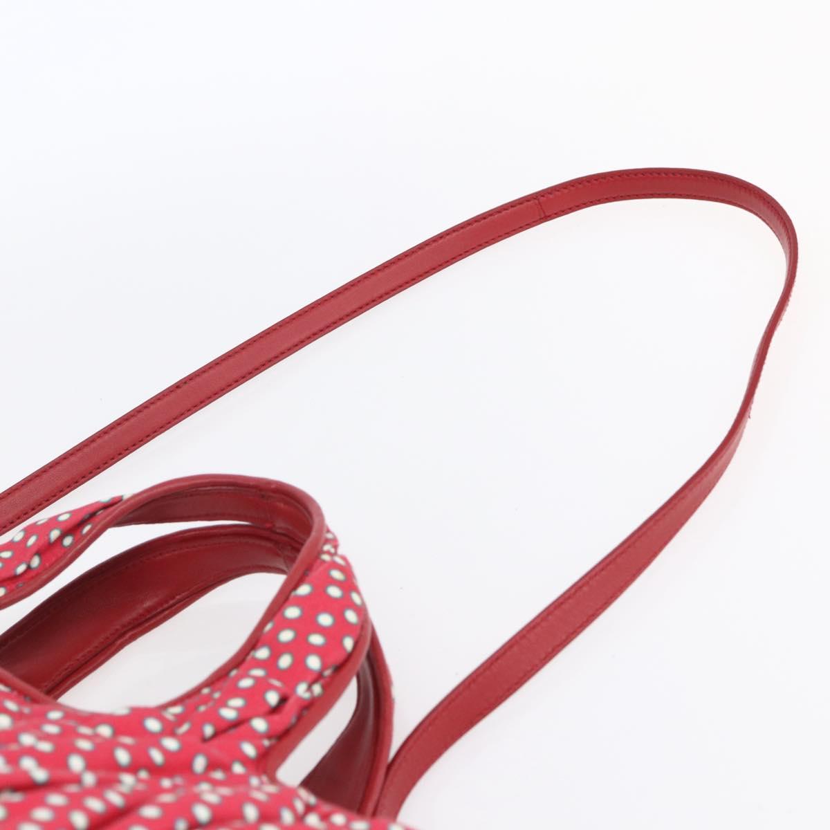 Miu Miu Matelasse Hand Bag Canvas 2way Red Gold Auth yk19675