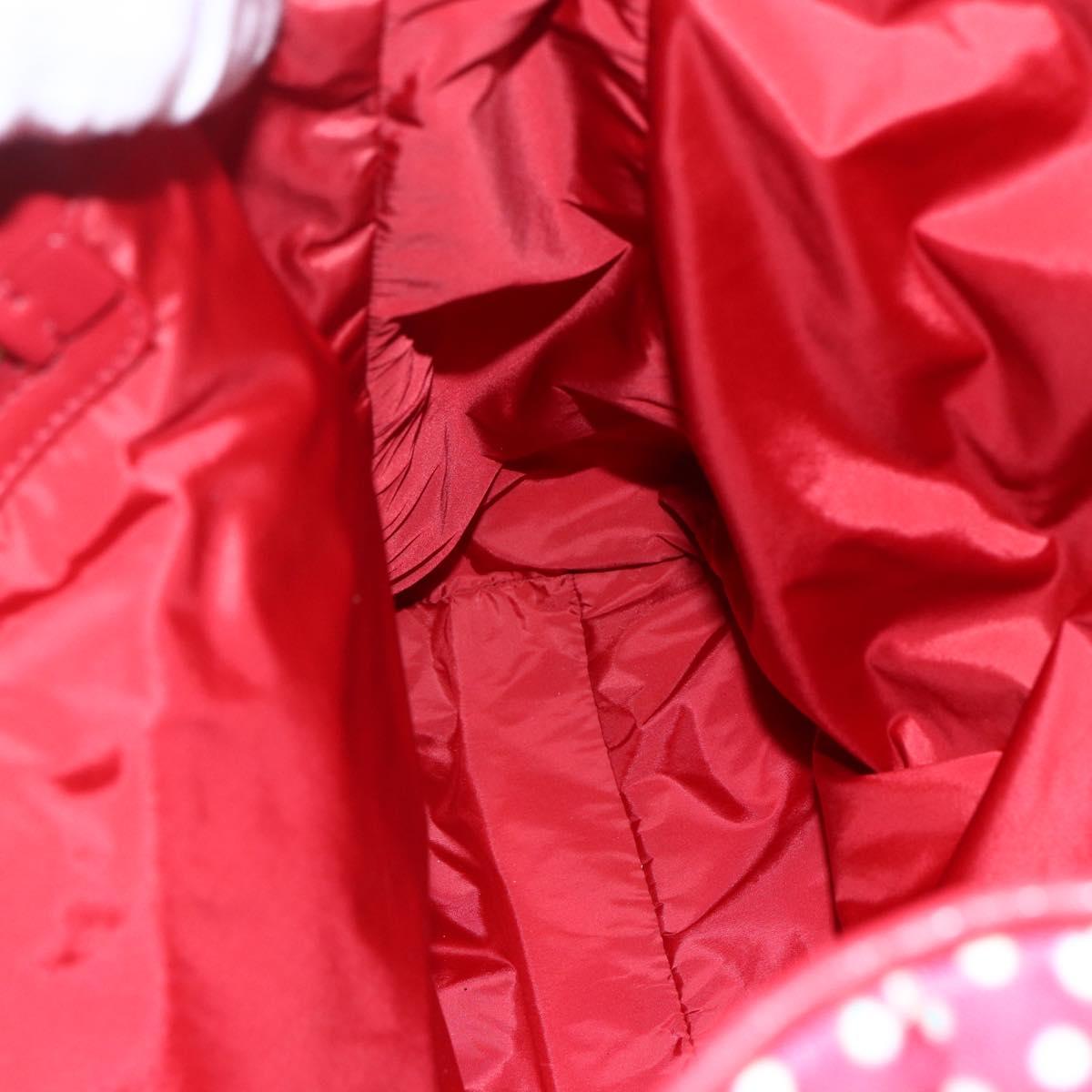 Miu Miu Matelasse Hand Bag Canvas 2way Red Gold Auth yk19675