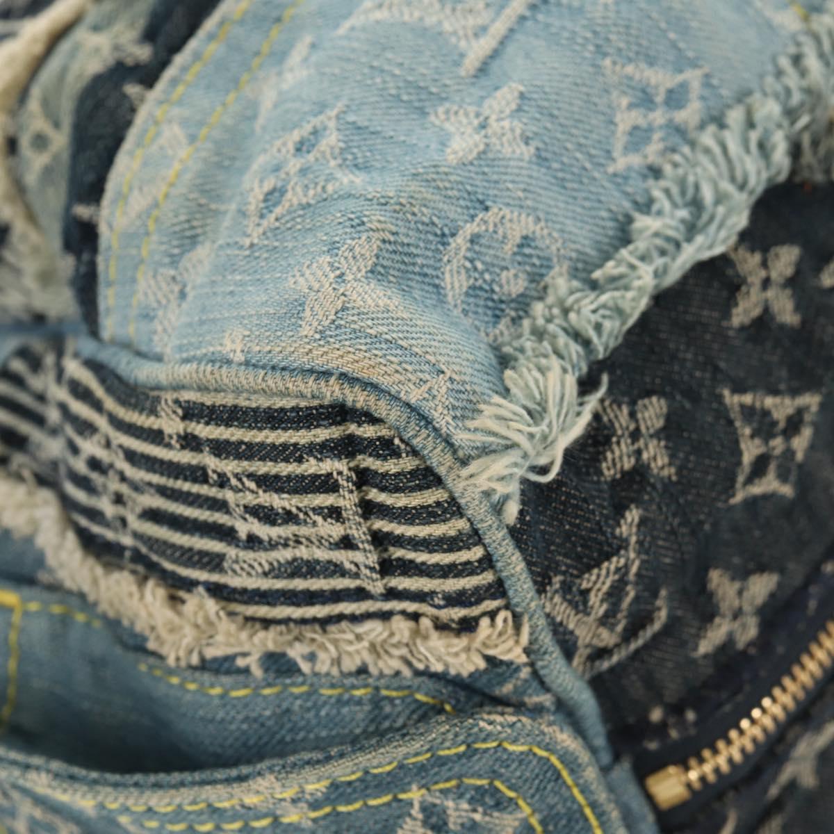 LOUIS VUITTON Monogram Denim Patchwork Speedy 30 Bag Blue M95380 Auth yk19687A