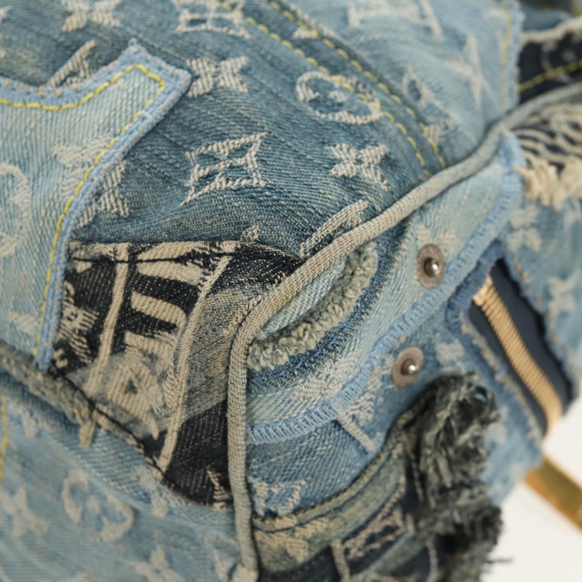 LOUIS VUITTON Monogram Denim Patchwork Speedy 30 Bag Blue M95380 Auth yk19687A