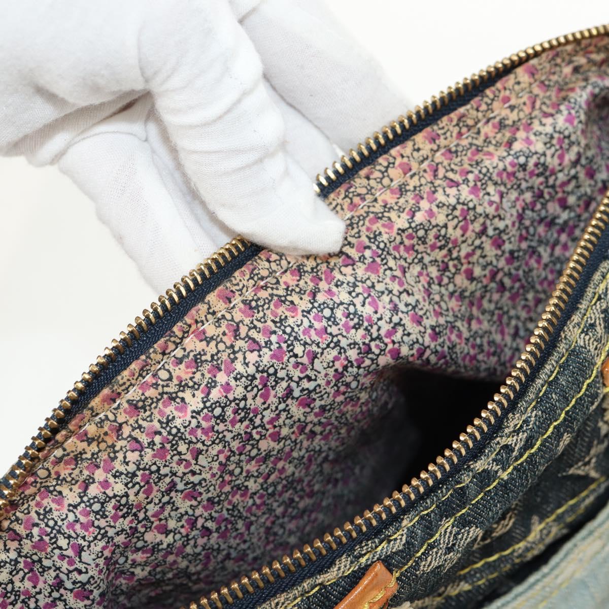 LOUIS VUITTON Monogram Denim Patchwork Speedy 30 Bag Blue M95380 Auth yk19687A