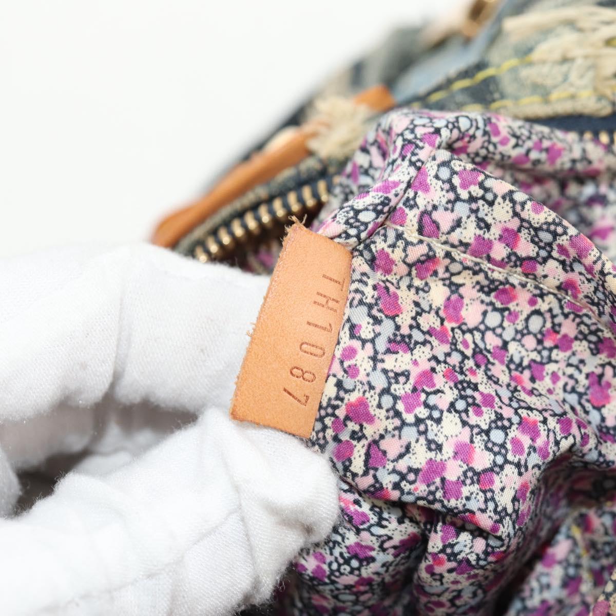 LOUIS VUITTON Monogram Denim Patchwork Speedy 30 Bag Blue M95380 Auth yk19687A