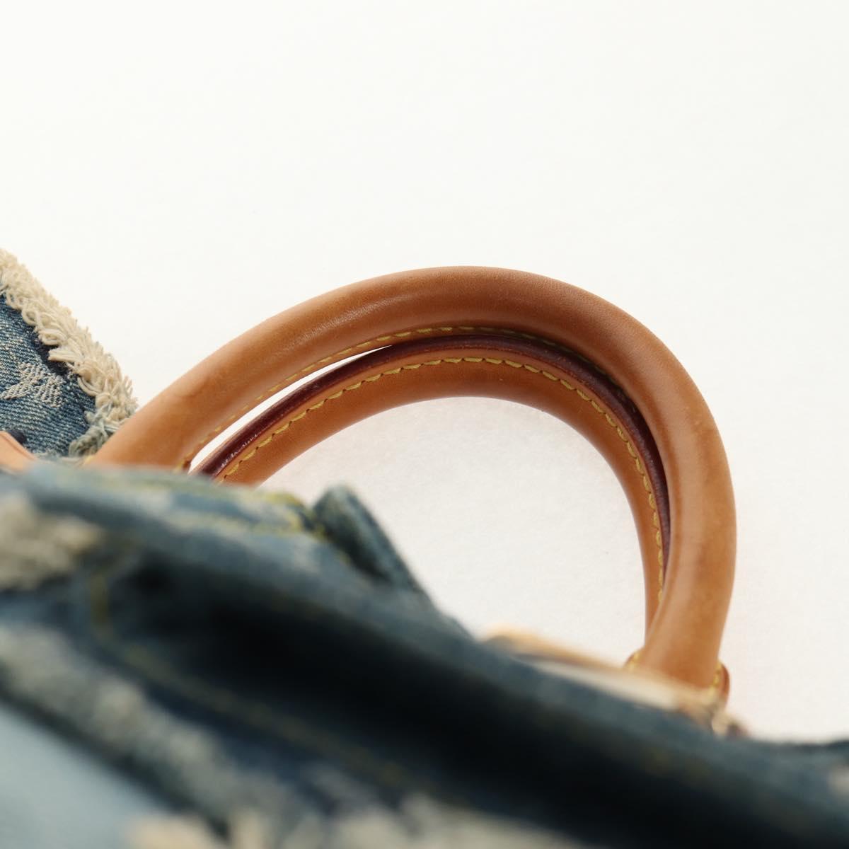 LOUIS VUITTON Monogram Denim Patchwork Speedy 30 Bag Blue M95380 Auth yk19687A