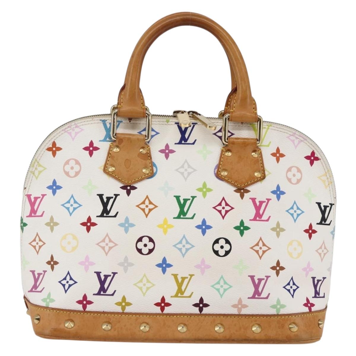 LOUIS VUITTON Monogram Multicolor Alma Hand Bag White M92647 LV Auth yk19689