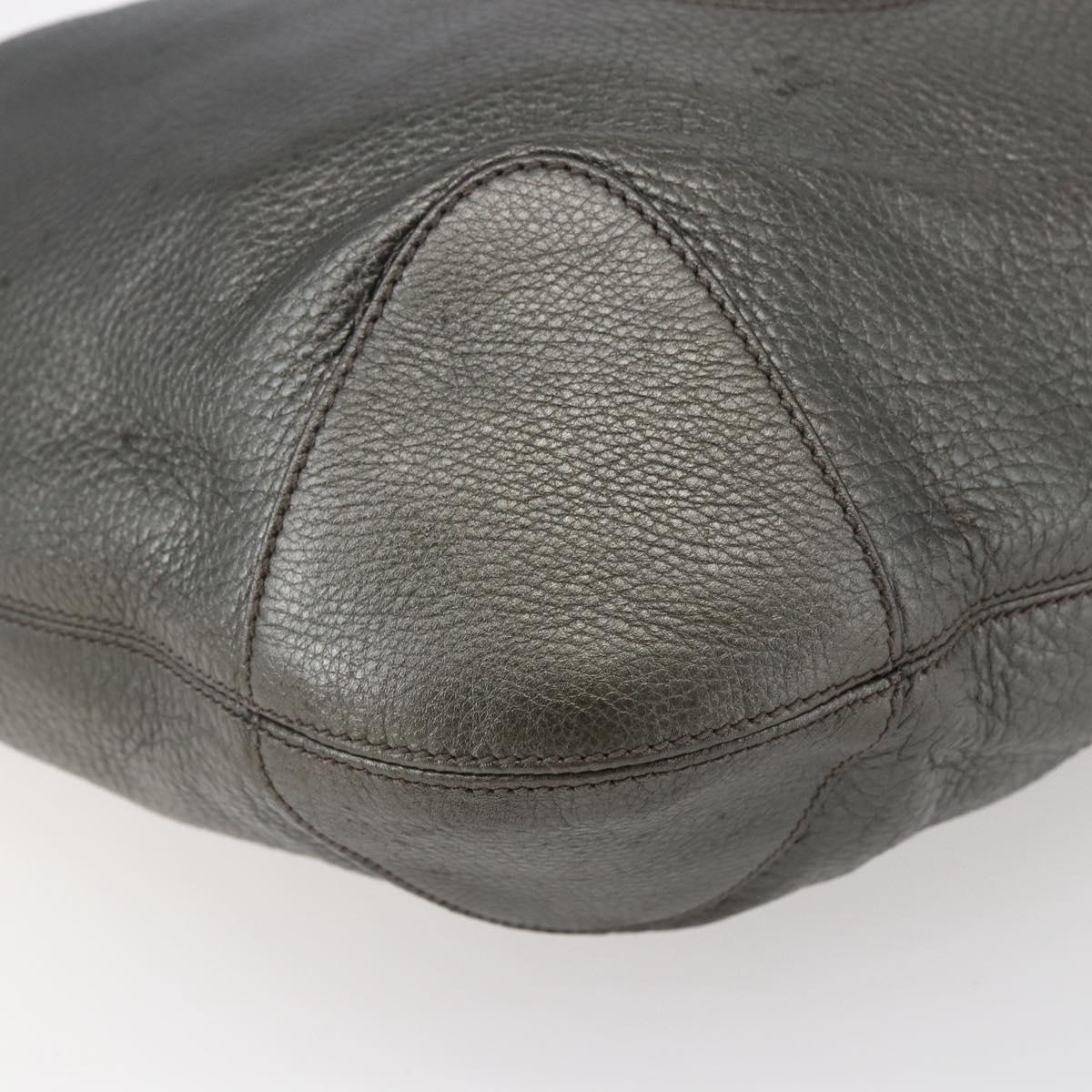 GUCCI Soho Chain Shoulder Bag Leather Silver tone 326706 Auth yk19690