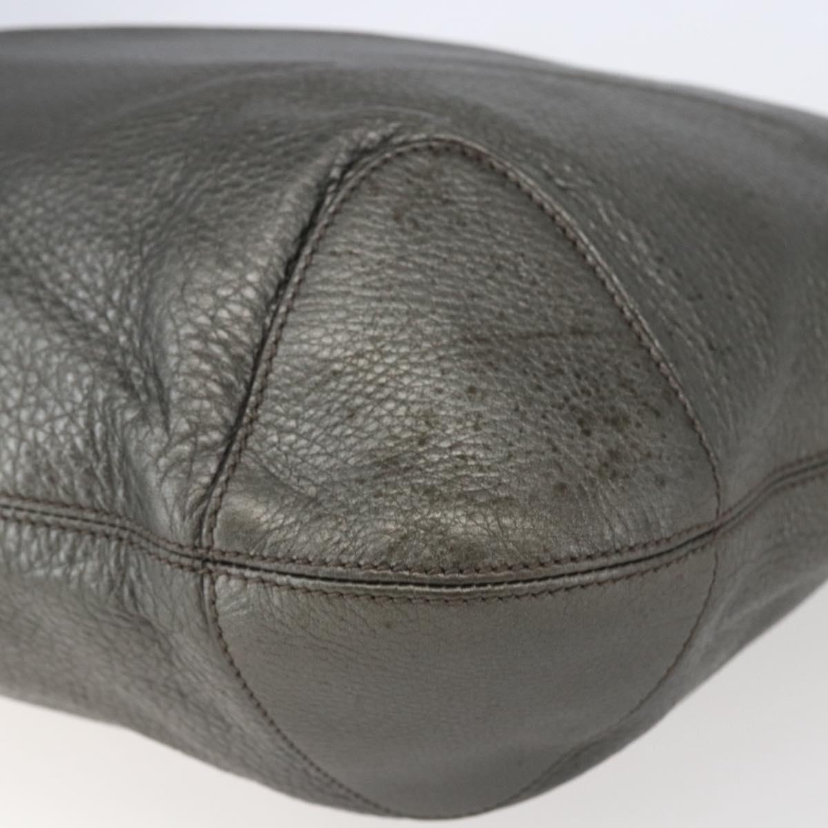 GUCCI Soho Chain Shoulder Bag Leather Silver tone 326706 Auth yk19690