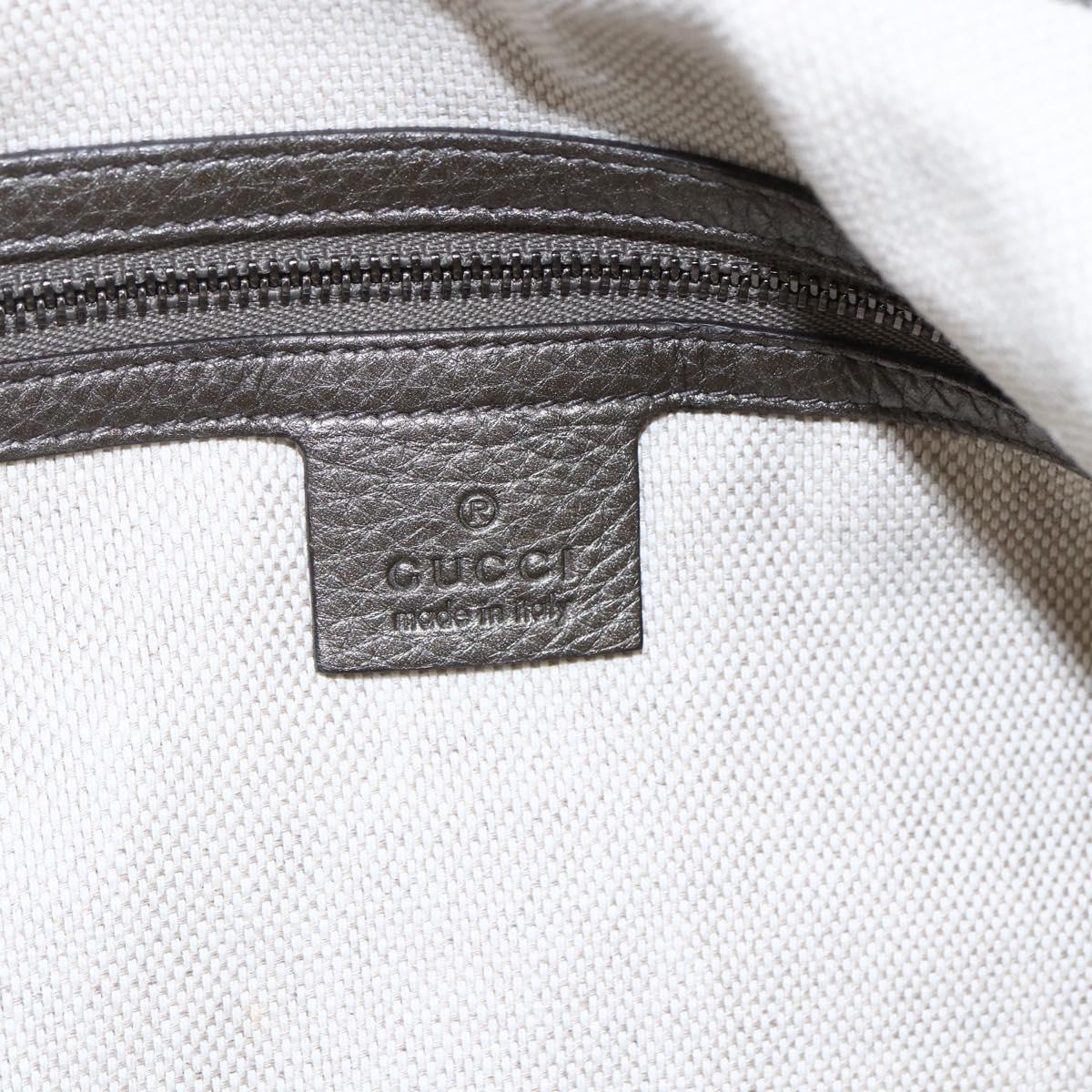 GUCCI Soho Chain Shoulder Bag Leather Silver tone 326706 Auth yk19690