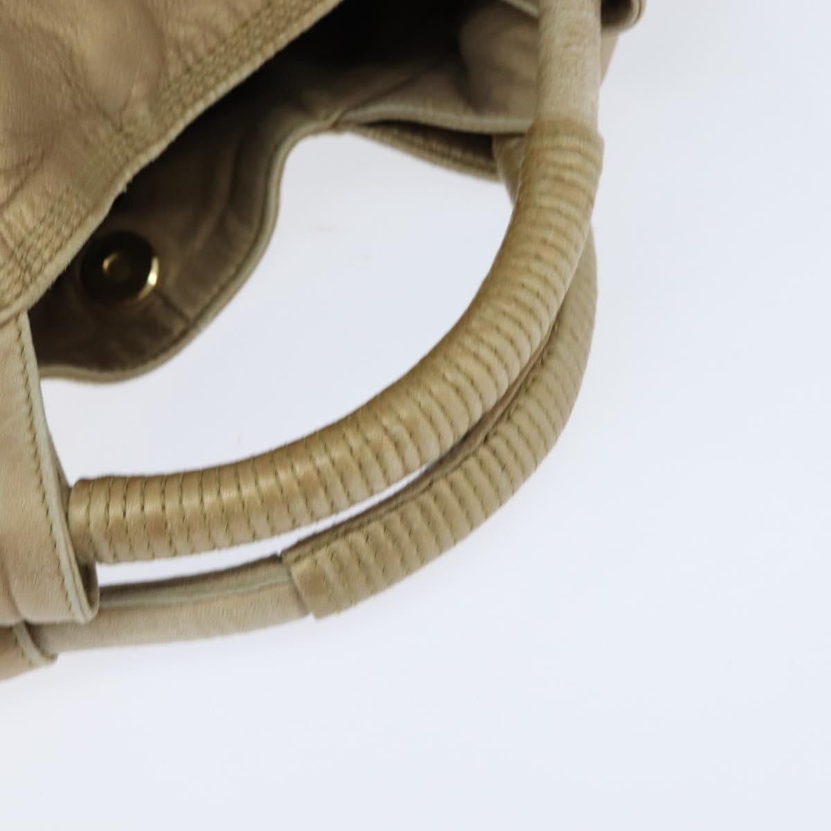 LOEWE Anagram Nappa Aire Hand Bag Leather Gold Tone Auth yk19696