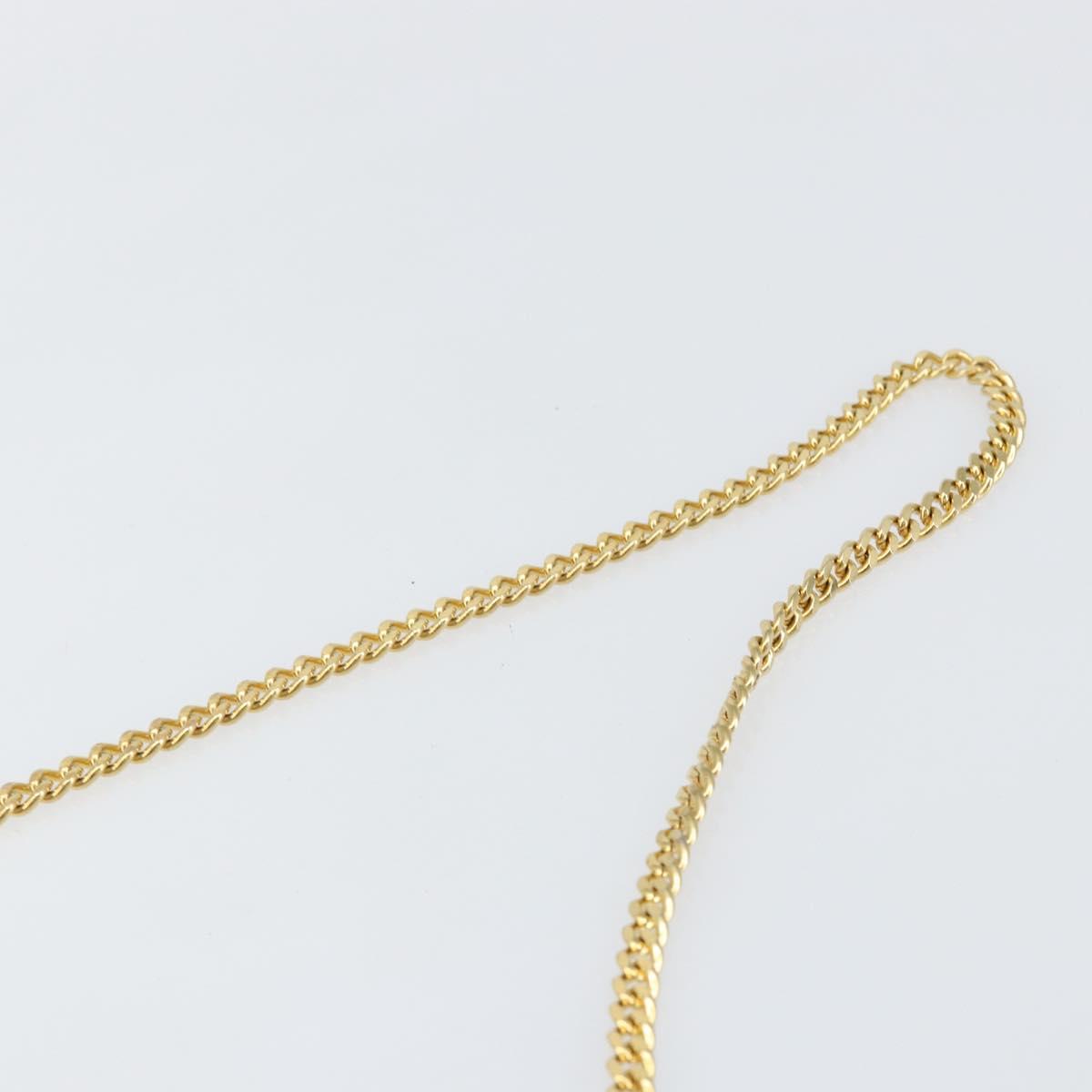 Christian Dior Chain Shoulder Bag Nylon Black Gold Auth yk19698