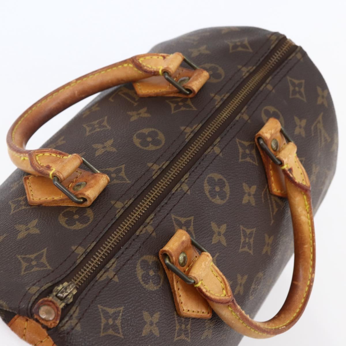 LOUIS VUITTON Monogram Speedy 30 Hand Bag M41526 LV Auth yk19699